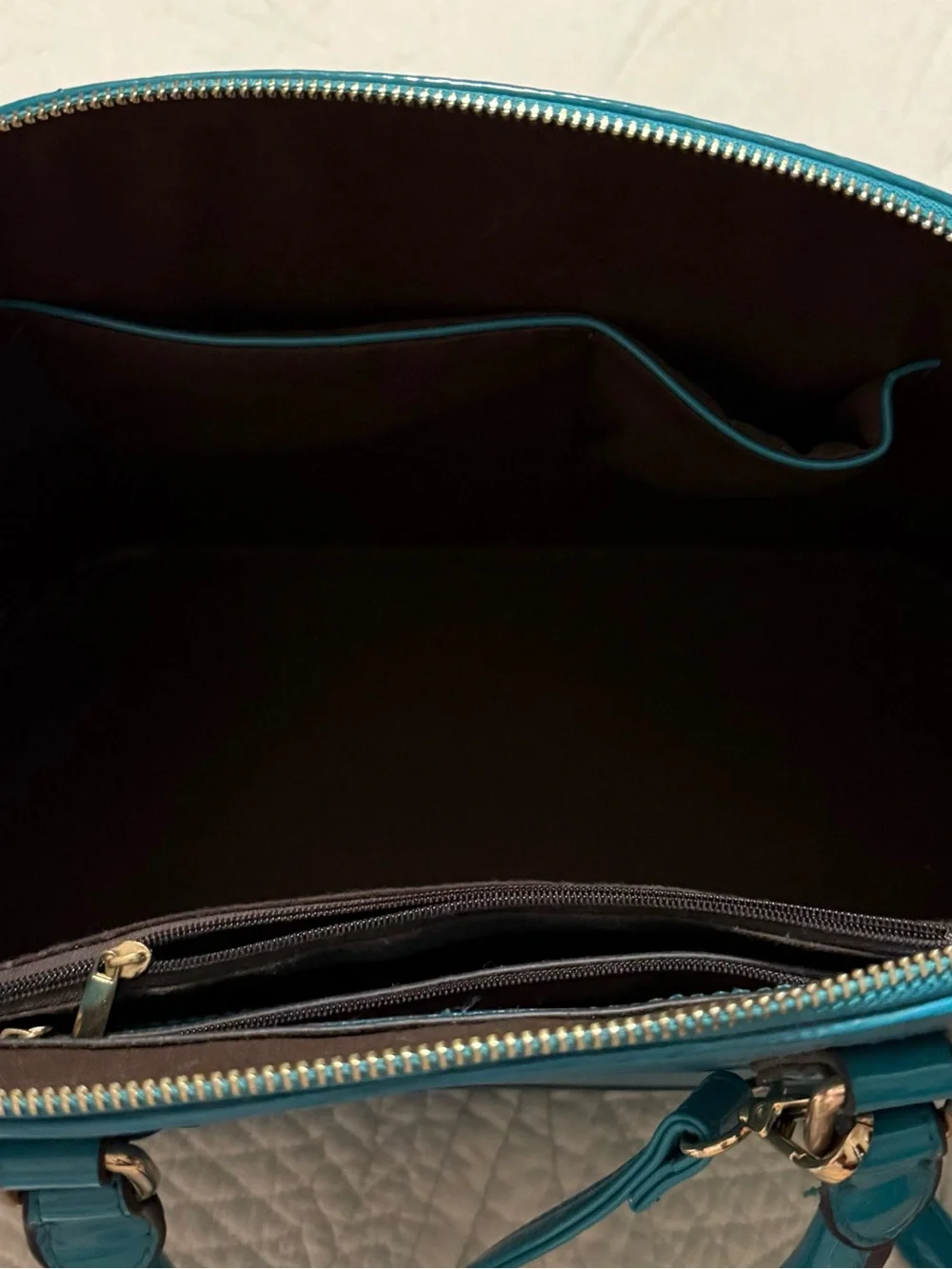 Women’s Teal Dome Satchel Bag - Stylish Everyday Tote